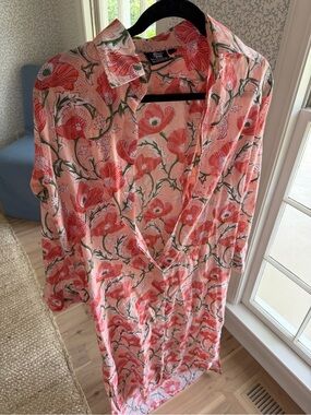 Madison Mathews Pink Floral Maxi Dress